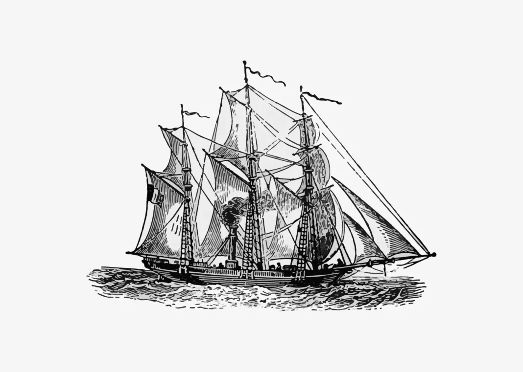 Barco antiguo dibujo