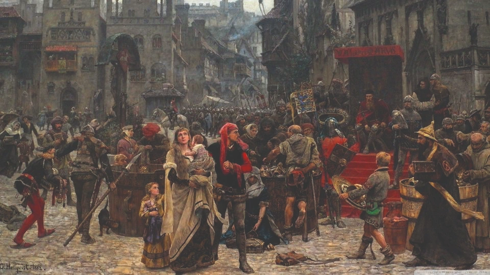 Dibujo del mercat medieval precursor en Faxdepera