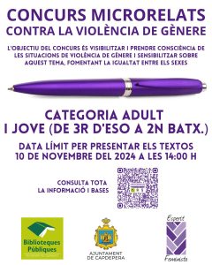 Cartel concurso mcrorrelatos conta la violencia de género
